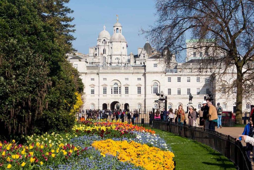 Image of St James's Park and the buildings of Horseguards Parade