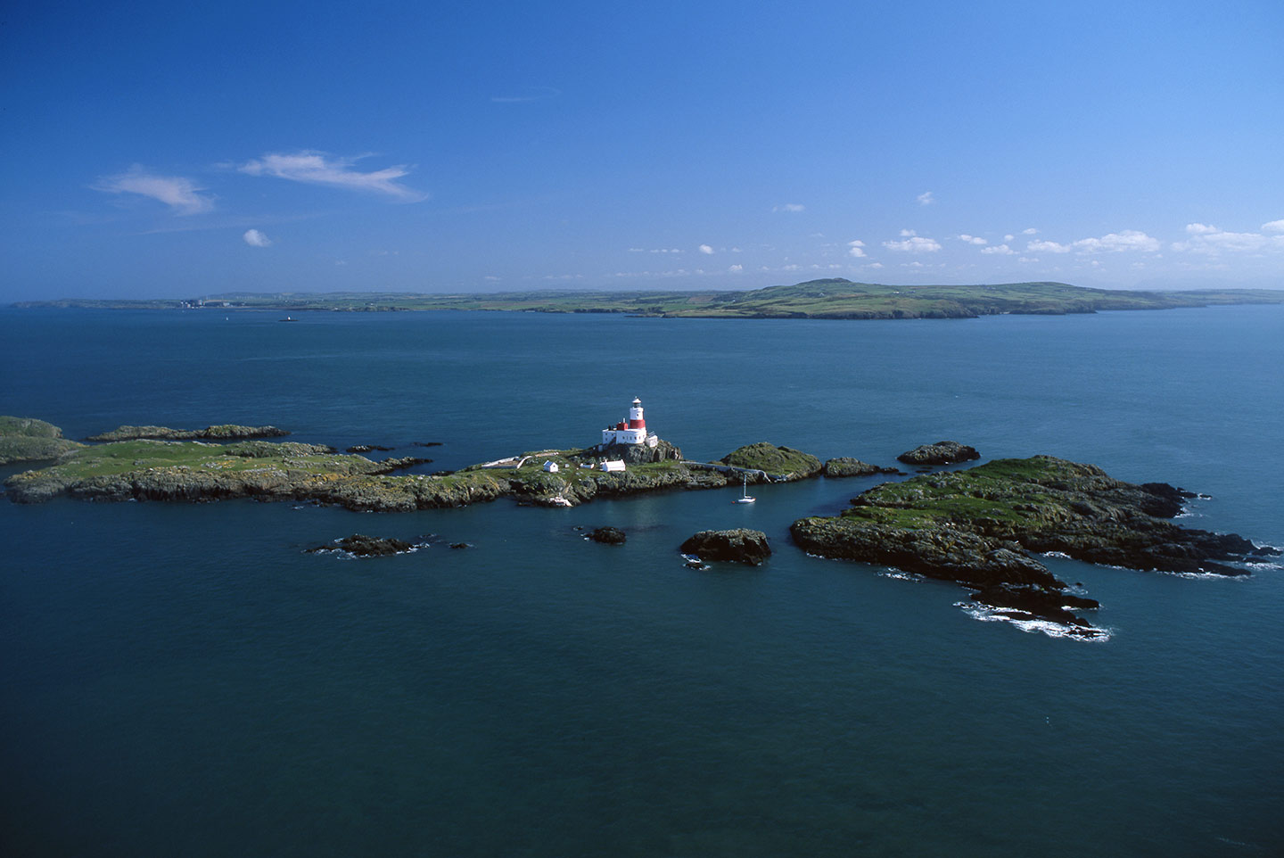 Image of the Skerries lighthouse and islands, North Wales