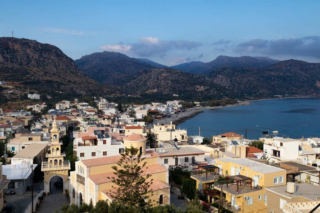 Image of the town of Paleochora Crete