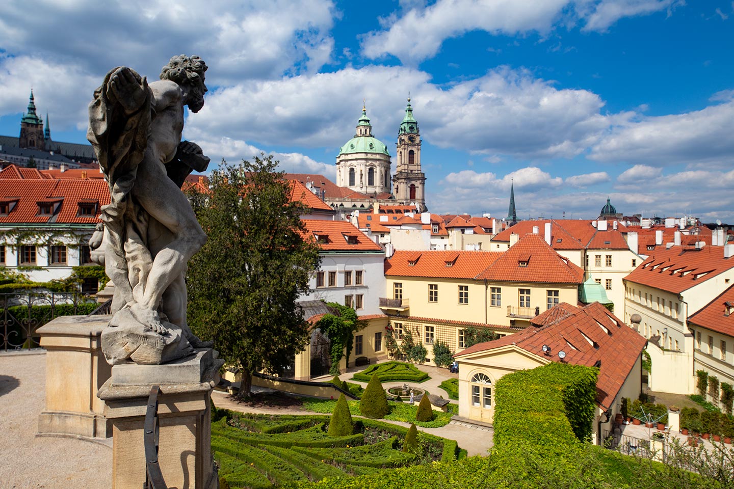 Image of the Vrtba Garden and St Nicholas Church Prague