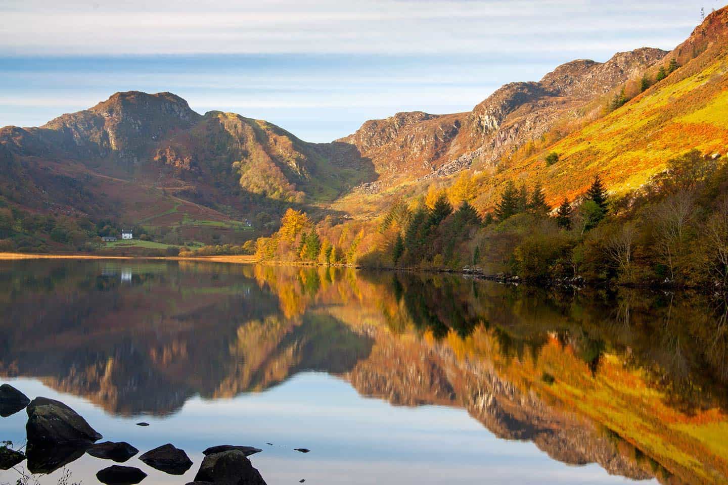 Image of Llyn Crafnant lake ion Snowdonia North Wales UK