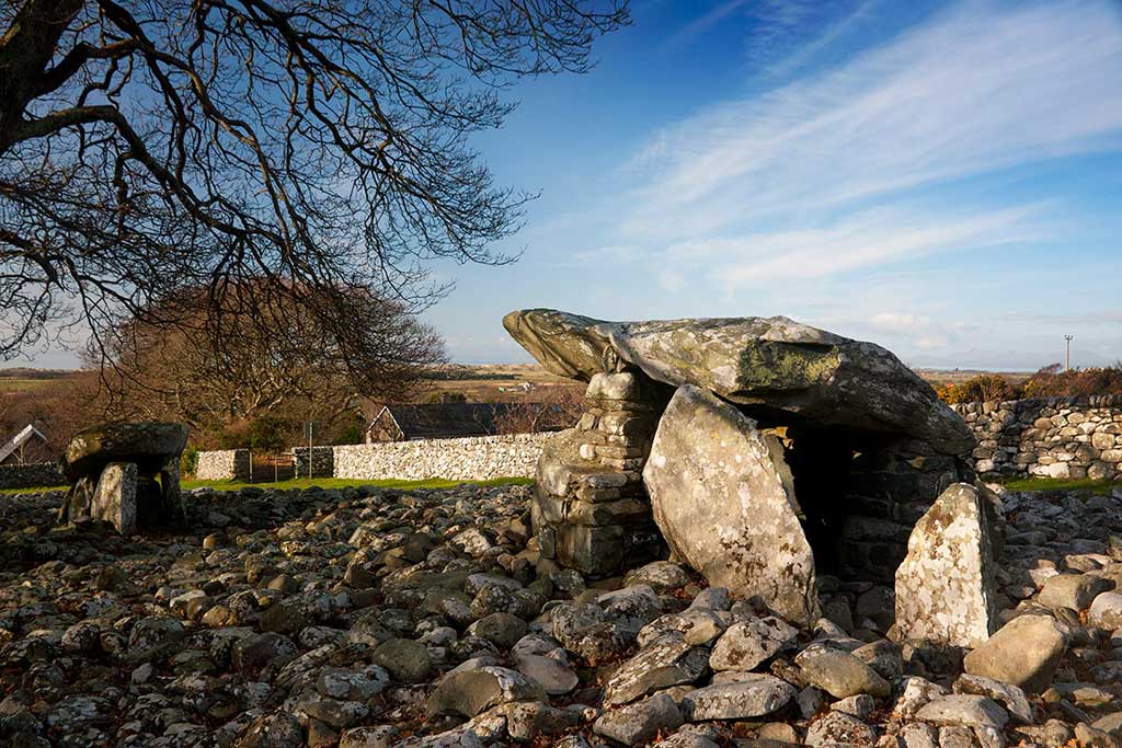 Image of Dyffryn Ardudwy burial chamber Gwynedd Wales UK