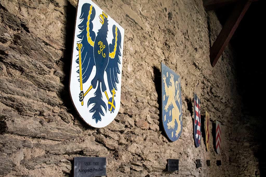 Image of coats of arms in Marksburg Castle Germany