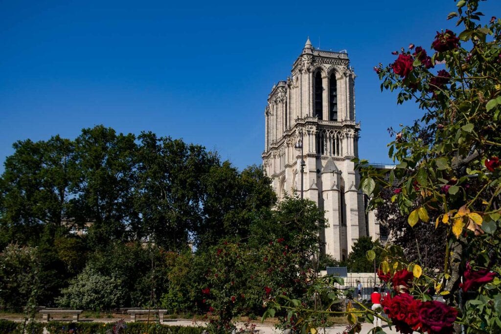 Famous churches in Paris Image of Cathedral of Notre Dame de Paris France