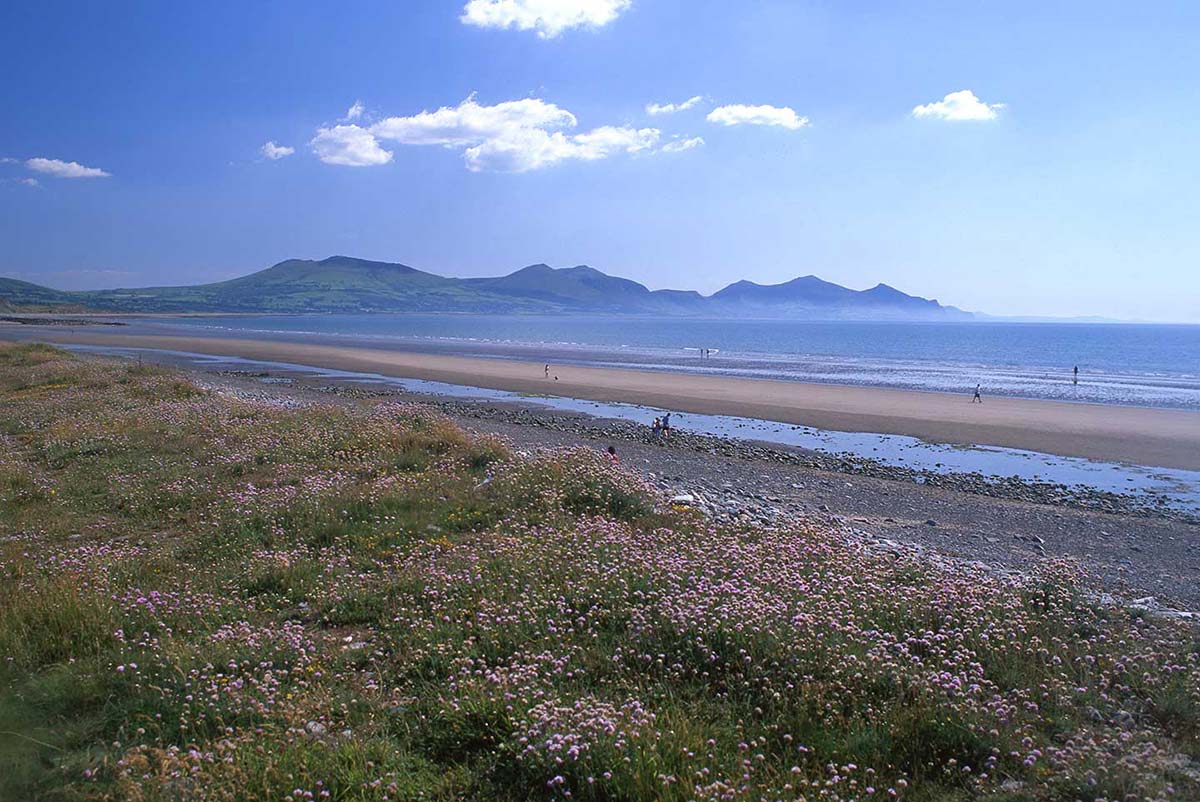 image of Dinas Dinlle Beach llyn peninsula gwynedd north Wales uk