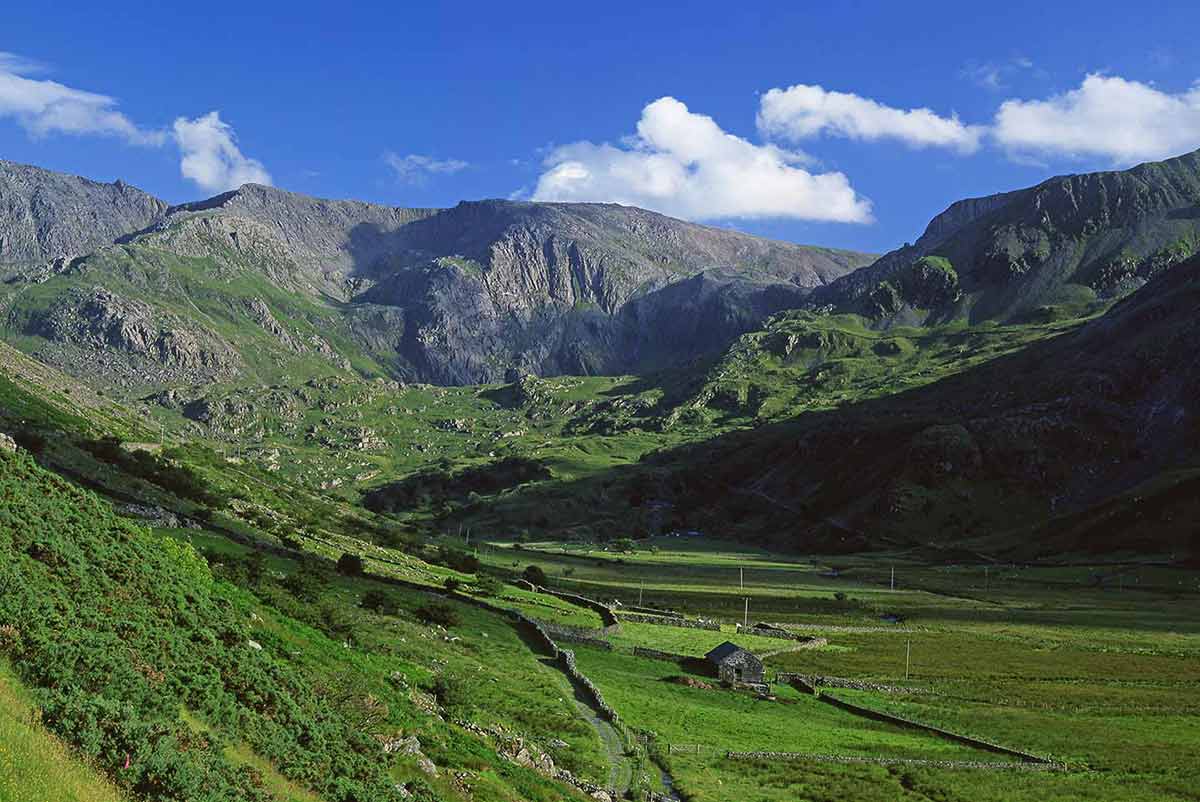 Image of Glyder fawr from Nant ffrancon Snowdonia North Wales Uk