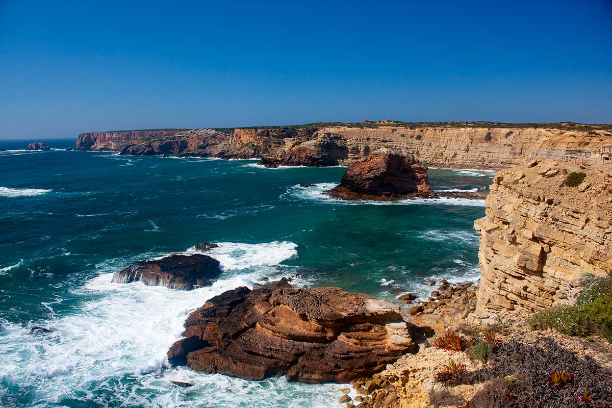 image of coastline near praia do amado beach portugal