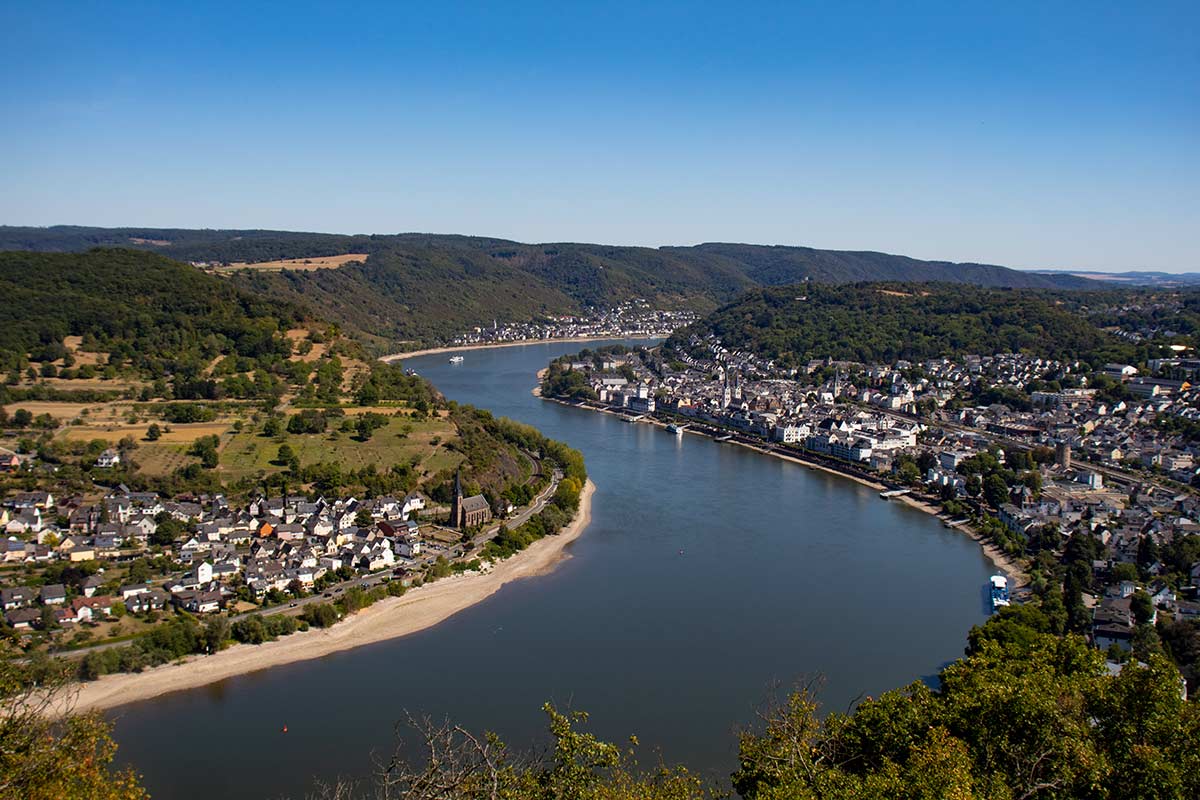 image of boppard and the river rhine germany