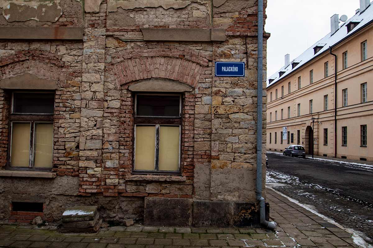 image of streets in terezin town czech republic