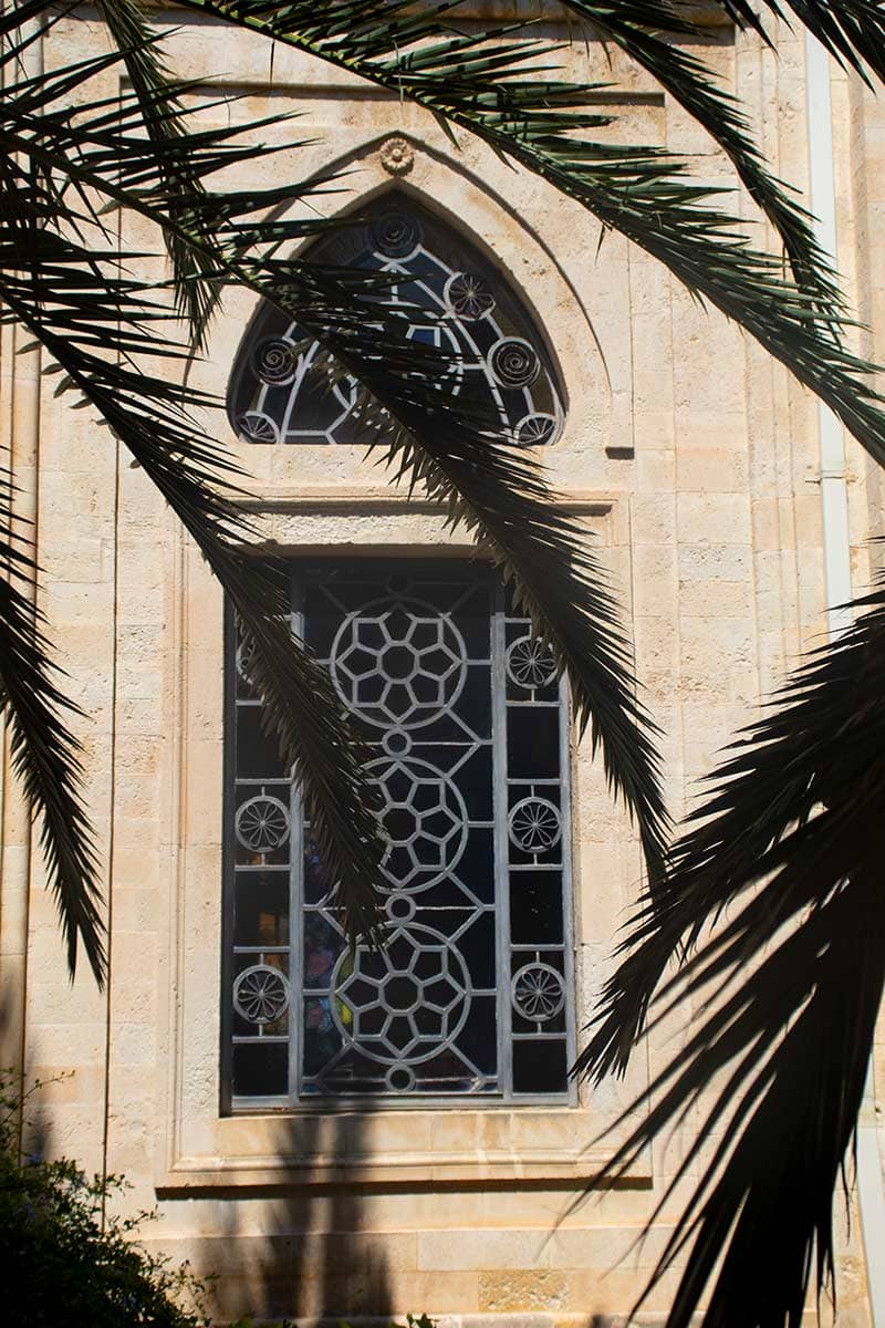 image of extewrior of window of agios titos heraklion church crete greece