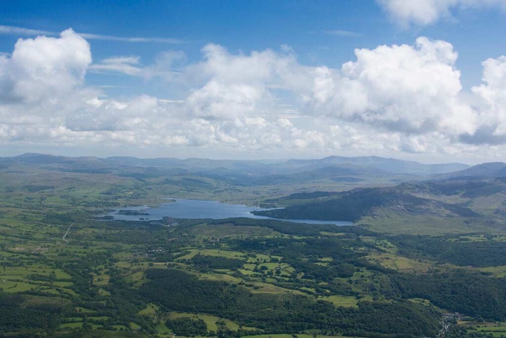 image of scenery around trawsfynydd lake snowdonia wales uk