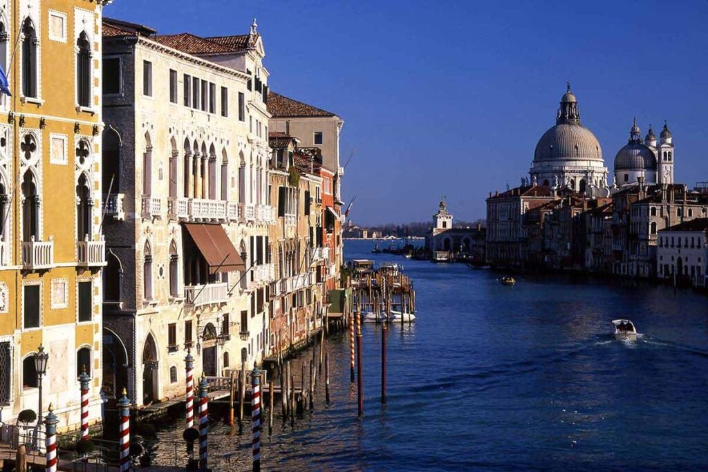 image of grand canal from accademia venice italy bridge