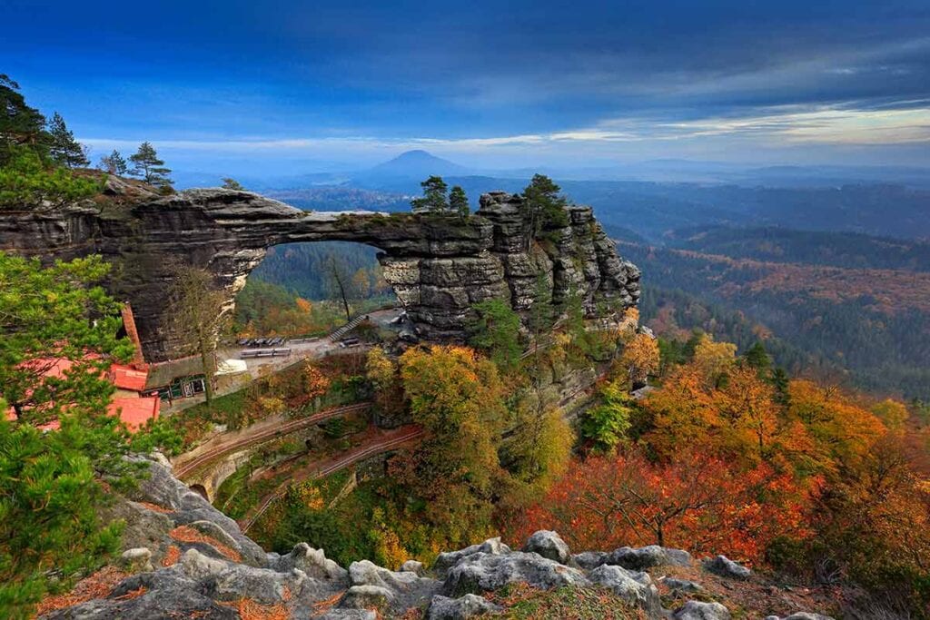image of Pravčická brána natural arch bohemian switzerland national park czech republic