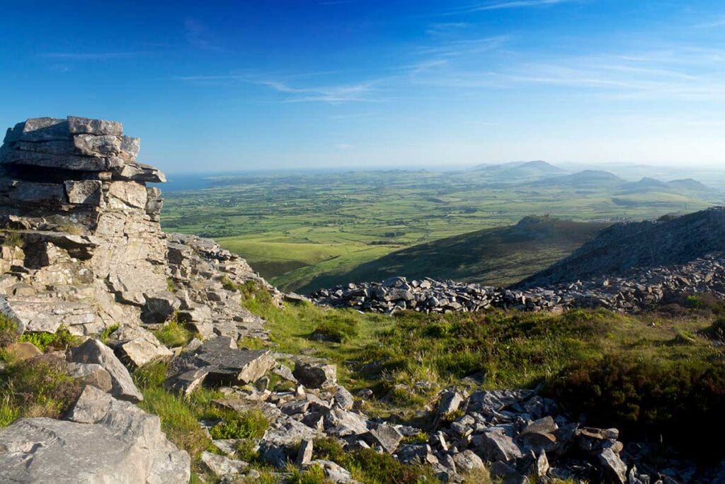 image of tre'r ceiri iron age hillfortlln peninsula north wales uk