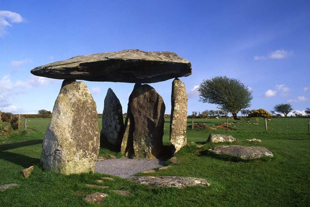 image of pentre ifan burial chamber pembrokeshire wales uk