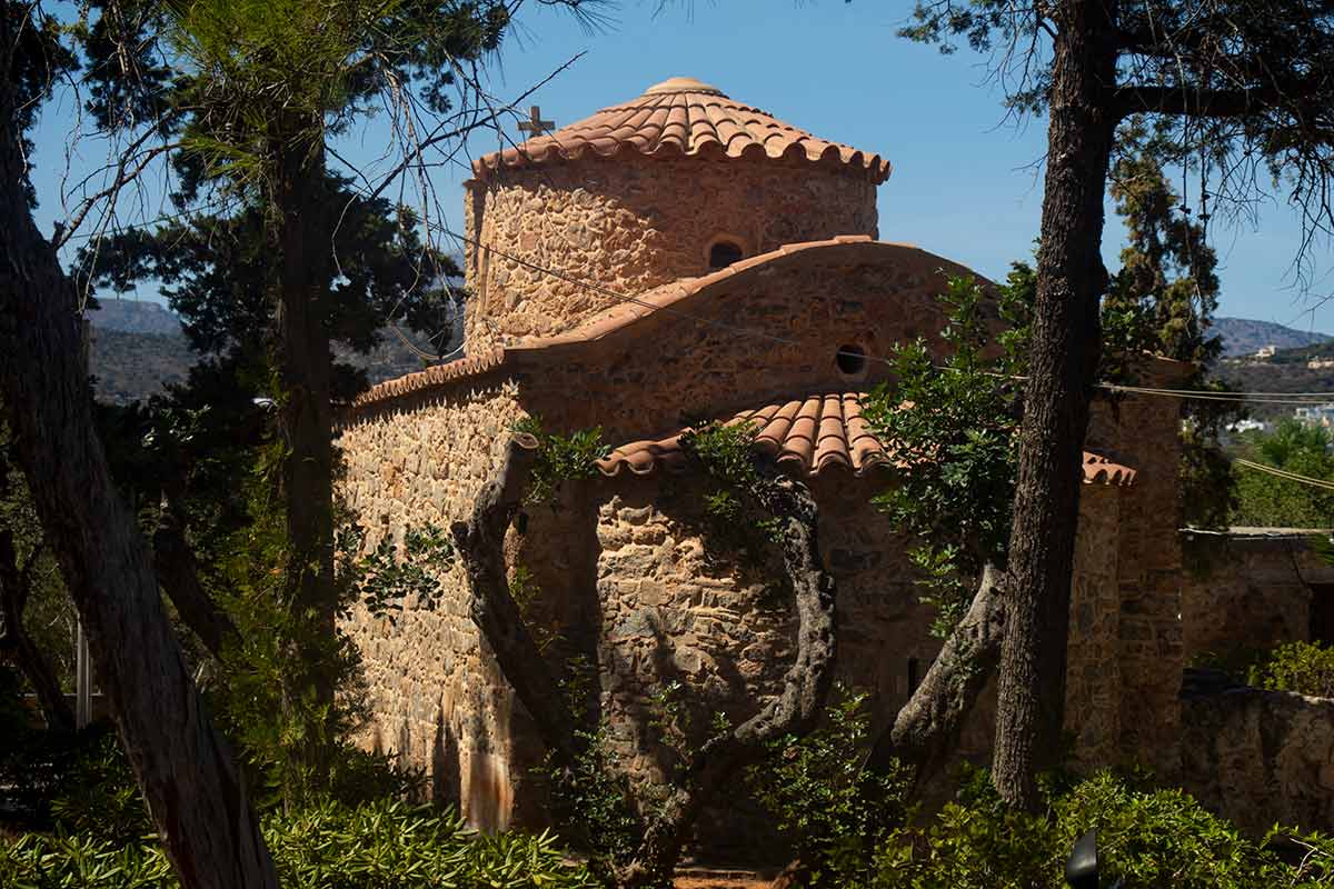 image of Agios Nikolaos old church Crete greece