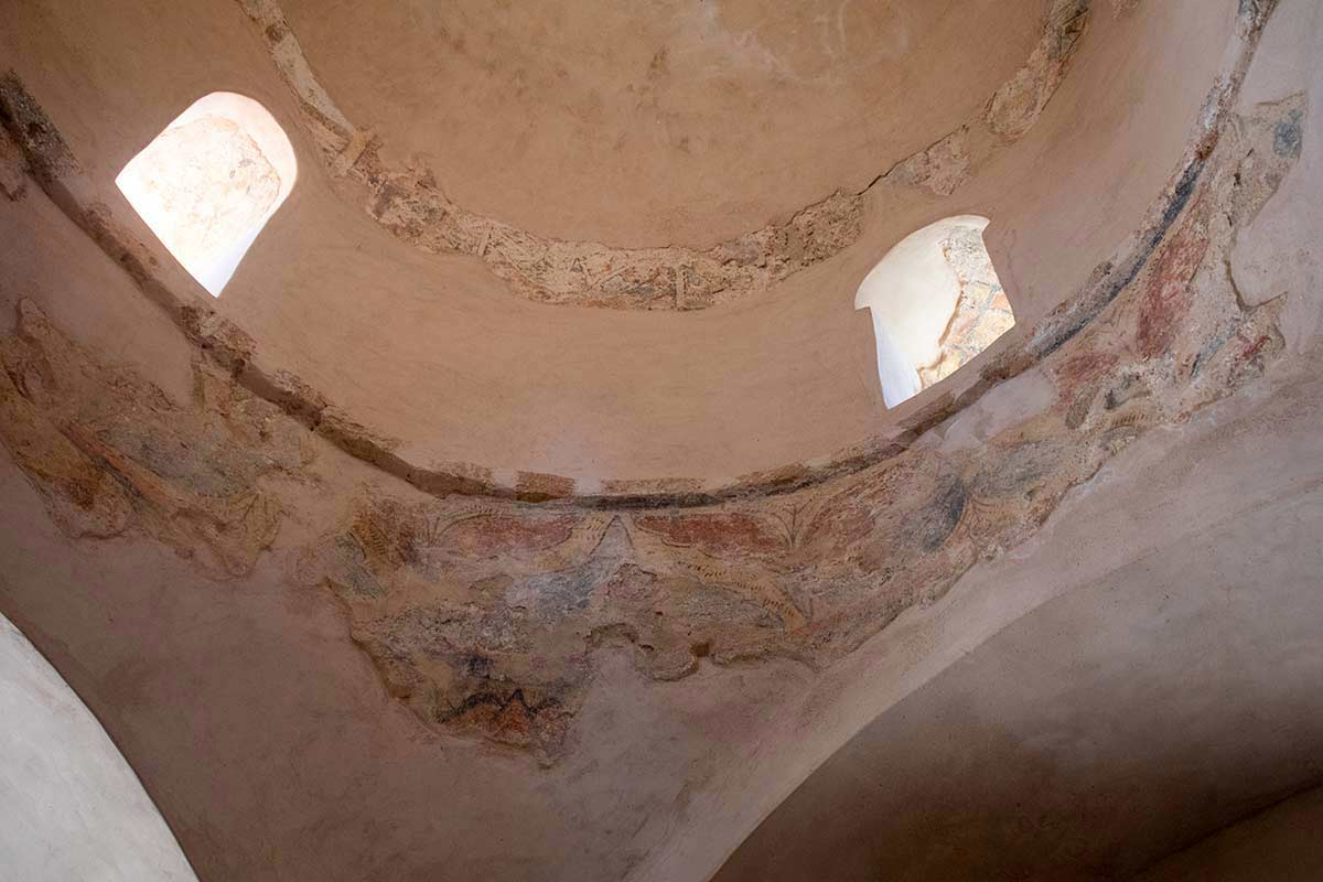 image of Agios Nikolaos old church interior Crete greece
