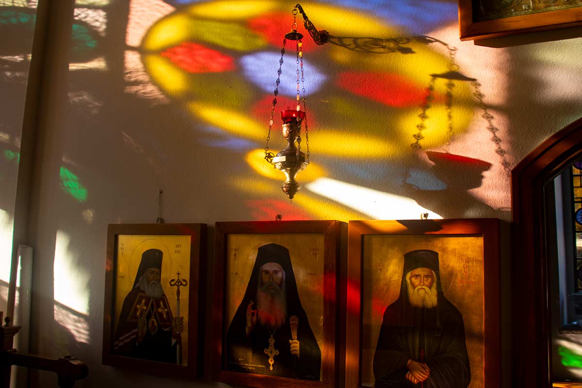 image of icons in agios Titos church heraklion Crete greece