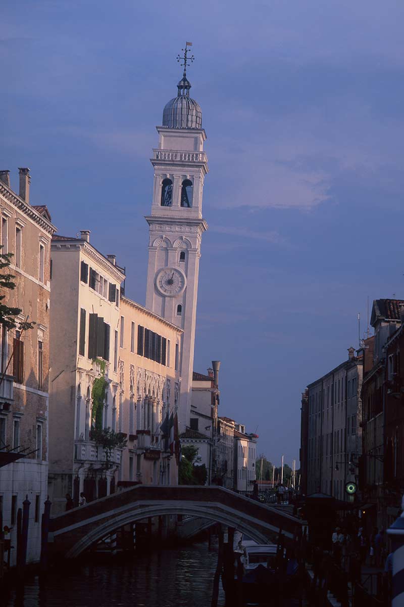 image of San Giorgio dei Greci church at sunset Venice veneto italy