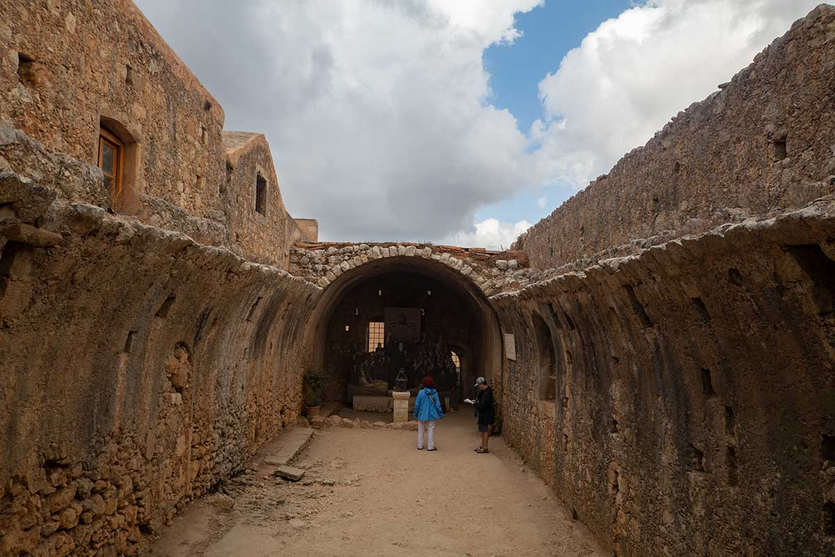 image of blown-up gunpowder store Arkadi monastery crete greece