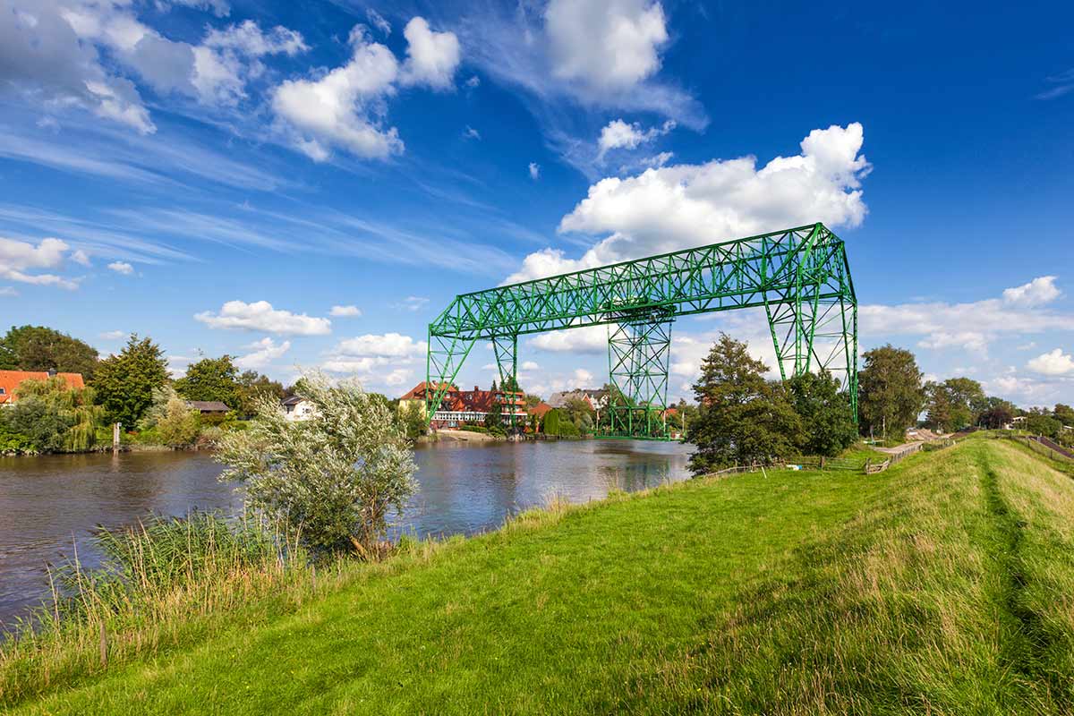 image of astern transporter bridge Lower Saxony germanhy