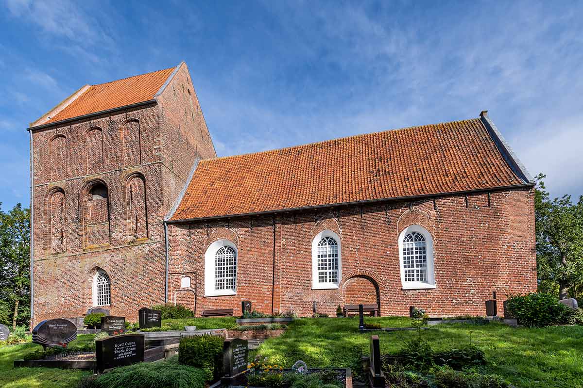 image of Suurhusen church and leaning tower Lower Saxony germany