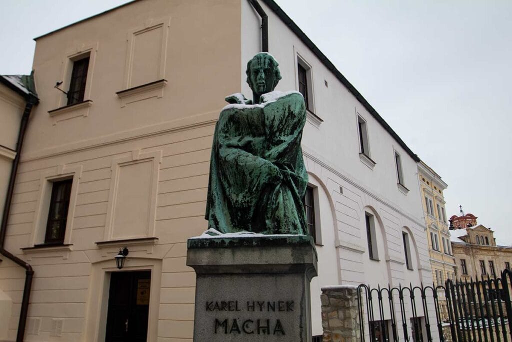 image of Karel Hynek Macha statue Litomerice czech republic