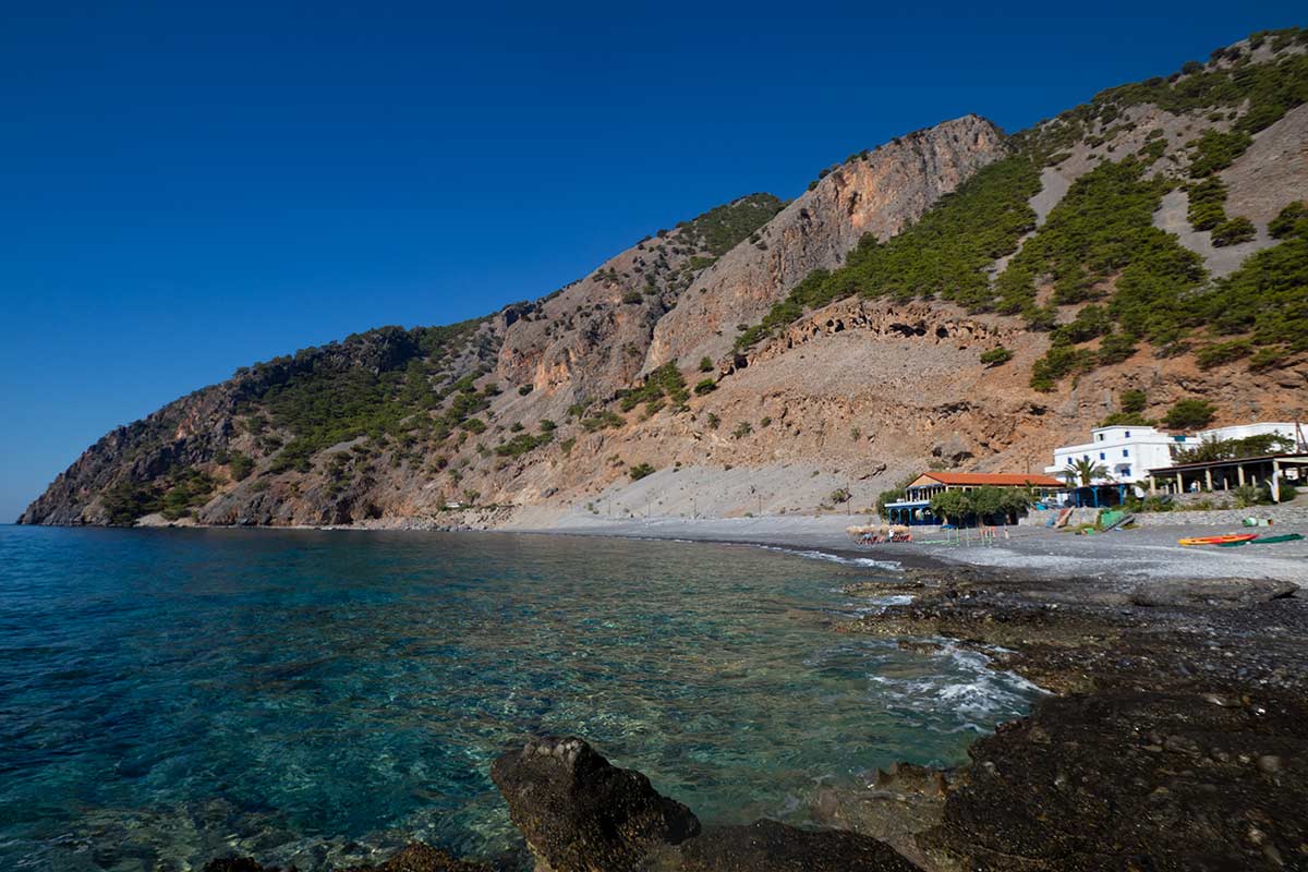 image of Gialos beach at Agia Roumeli crete greece