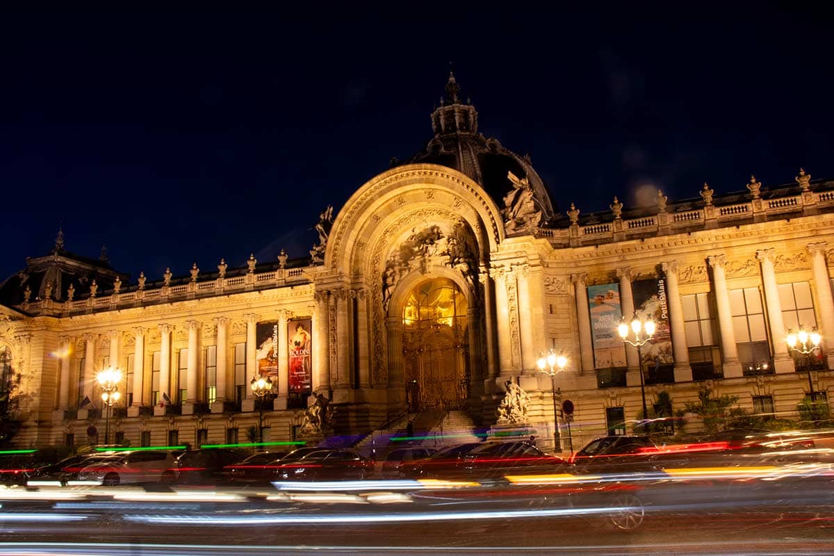 image of Petit palais Paris at dusk