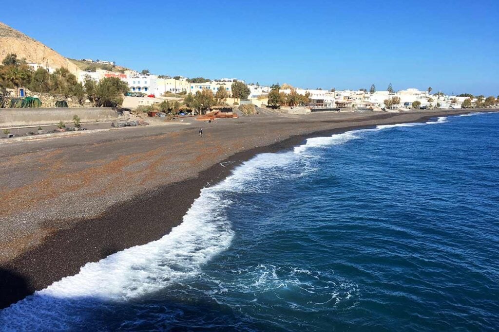 image of Kamari Beach Santorini cyclades greece