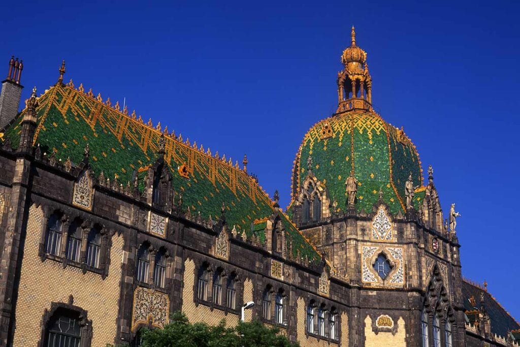 image of museum of applied arts Budapest hungary