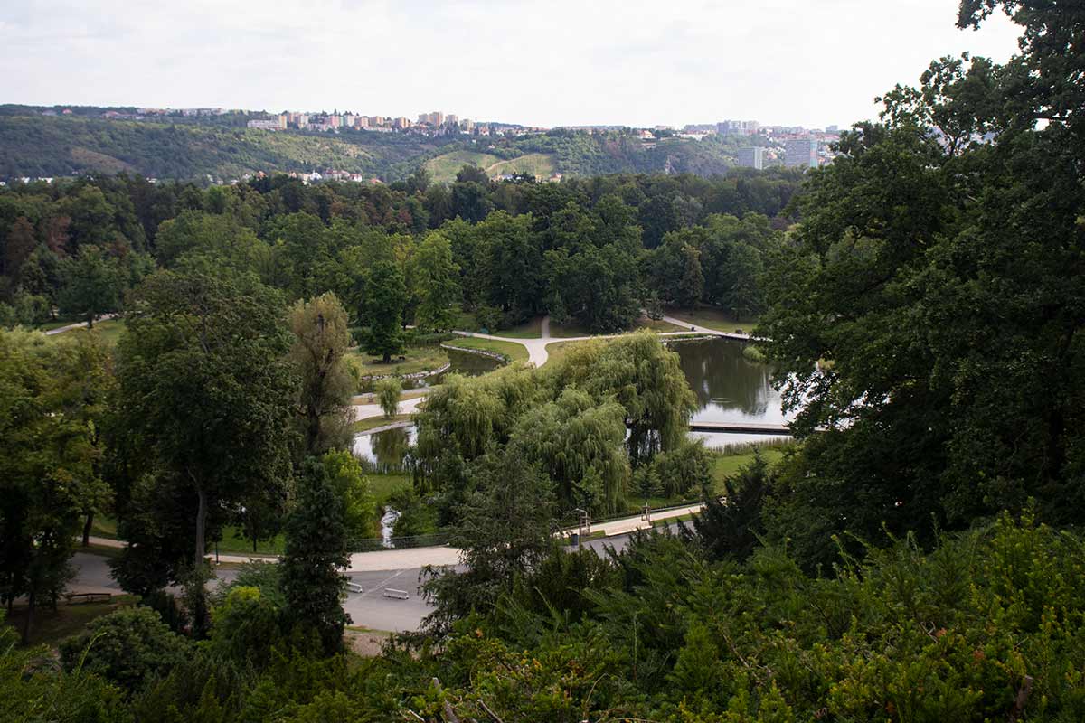 image of the lakes in Stromovka park prague czech republic