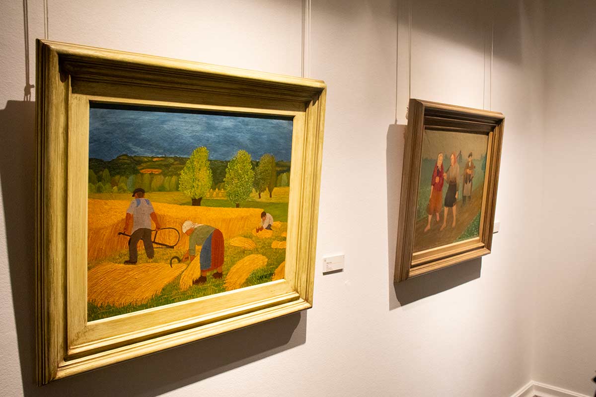 image of paintings in zagreb naive art museum croatia