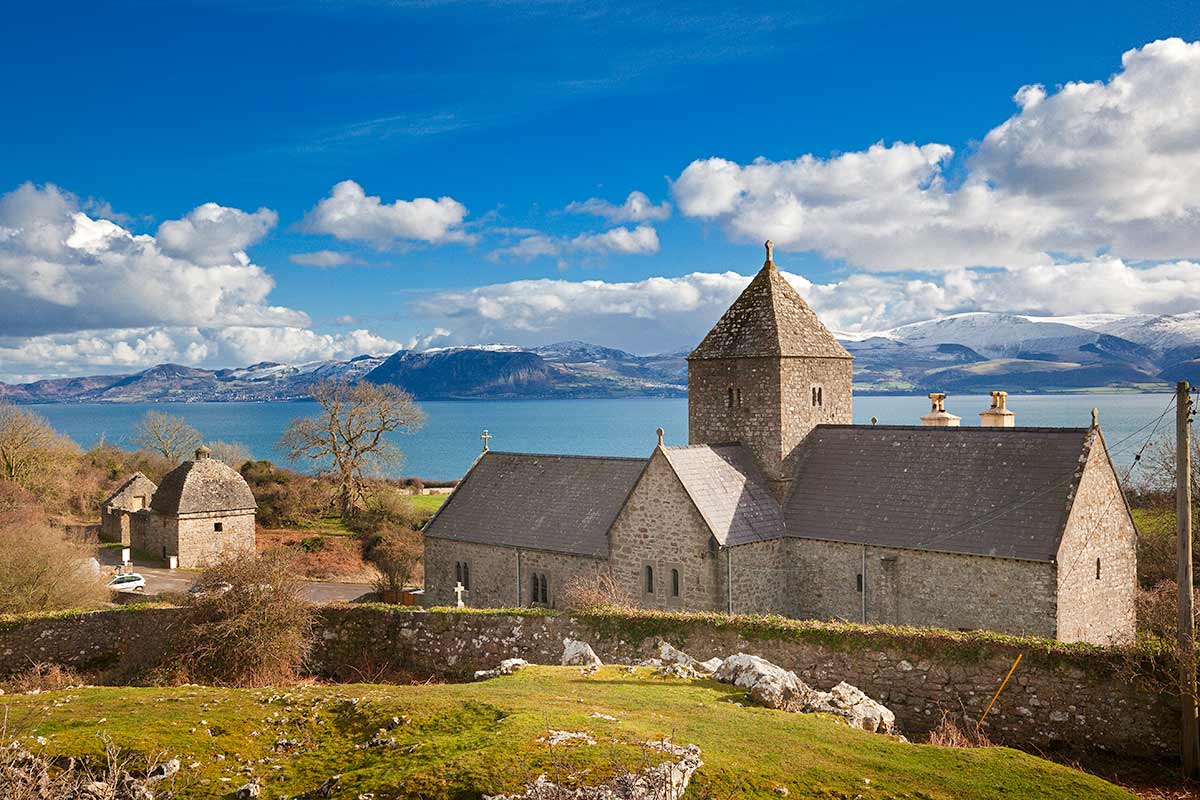 image of pennon priory church anglesey north Wales uk