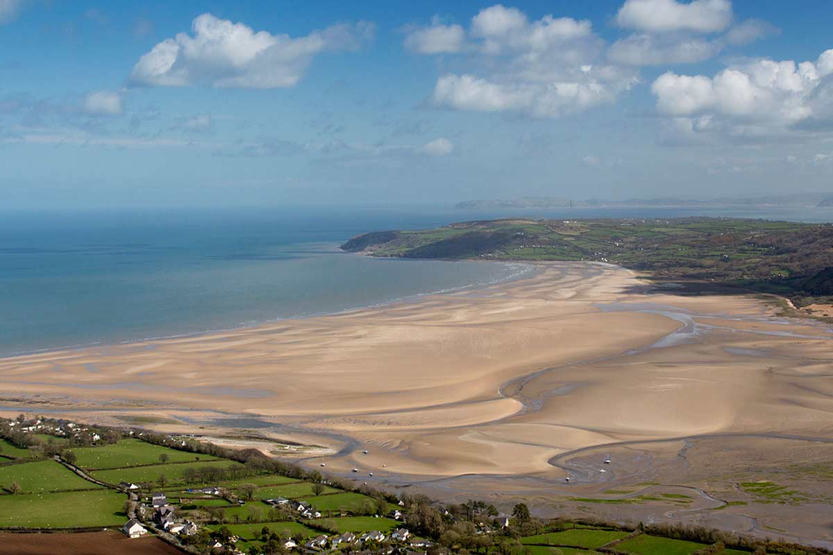 image of red wharf bay beach anglesey north Wales uk