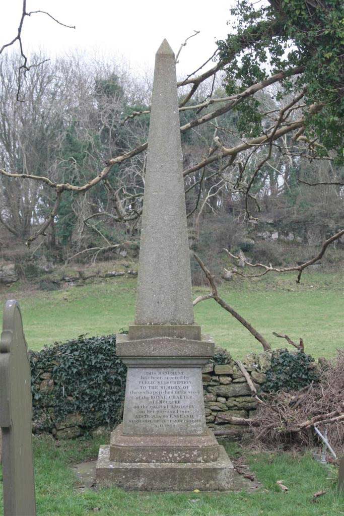 image of royal charter memorial in Llanallgo churchyard anglesey north Wales uk