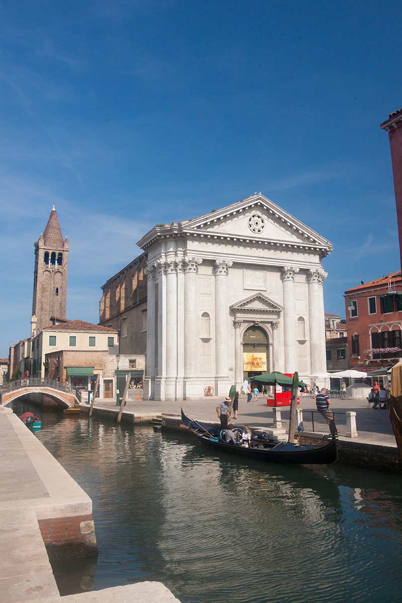 image of church and canal of san Barnaba venice italy