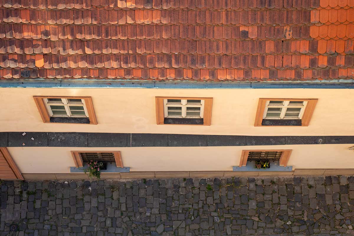 image of house on brno cathedral hill Moravia czech republic
