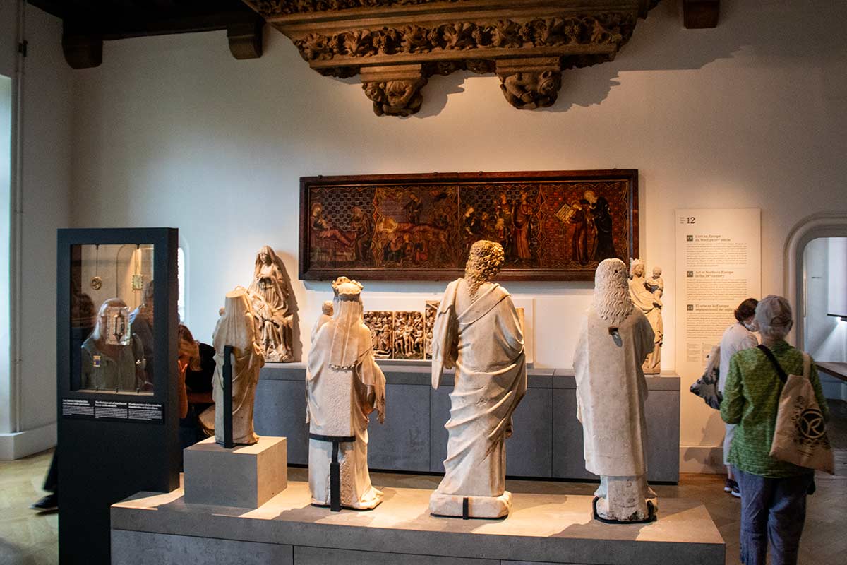 image of exhibition room in the Cluny museum Paris france