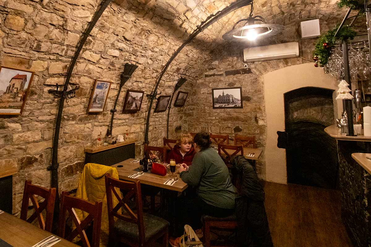 image of cosy cellar restaurant in Litomerice czech republic