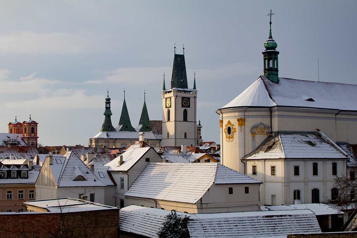 image of Litomerice in winter czech republic