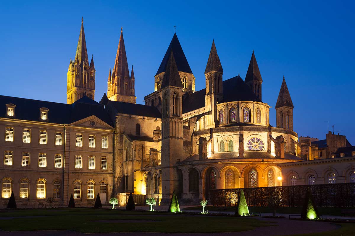 image of abbaye aux hommes church Caen normandy france