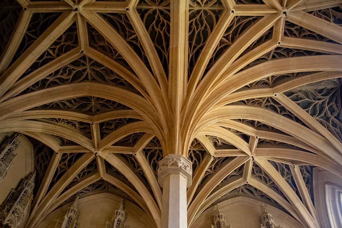 image of fan vault in abbot's chapel Cluny museum Paris france
