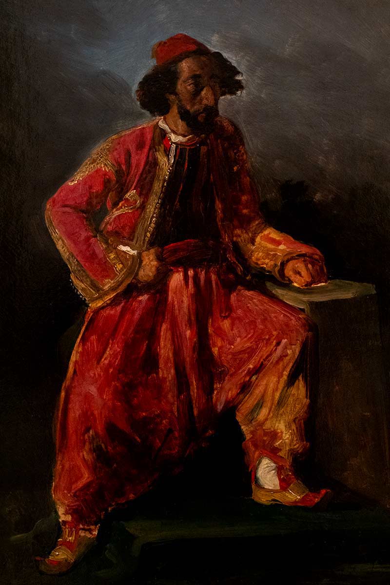 image of the Turkish sitting painting in delacroix museum Paris france