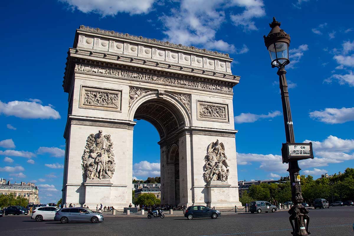 image of arc de triumph in daytime Paris france