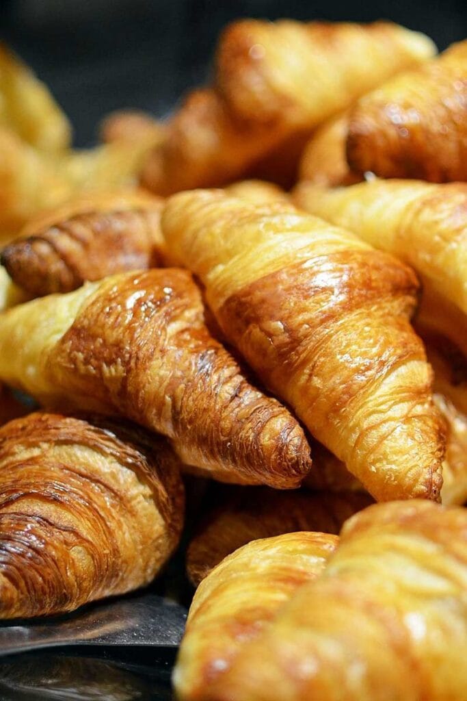 image of freshly baked croissants Paris france