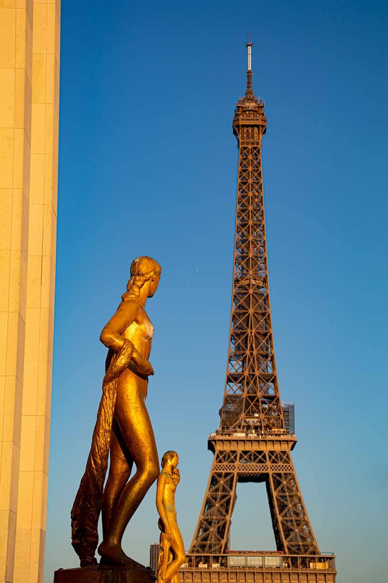 image of Eiffel Tower from =trocadero Paris france
