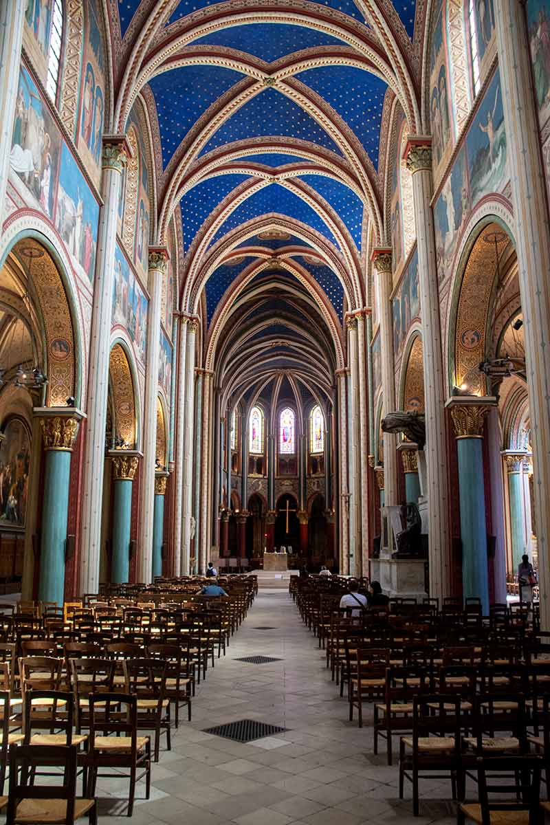 image of interior of st Germain des Prés church latin quarter Paris france