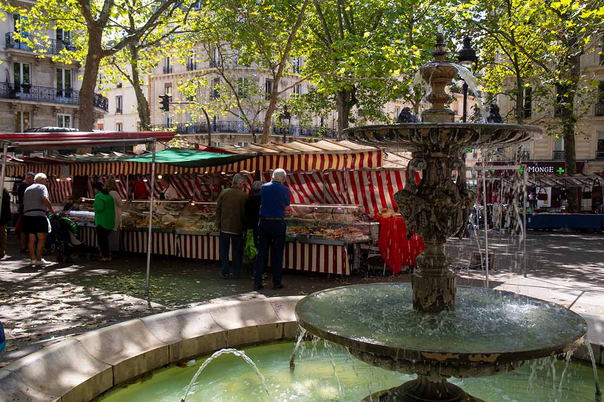 image of place Monge market latin quarter Paris france