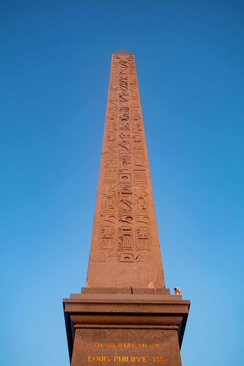 image of hieroglyphs on the Luxor obelisk place de la Concorde Paris france